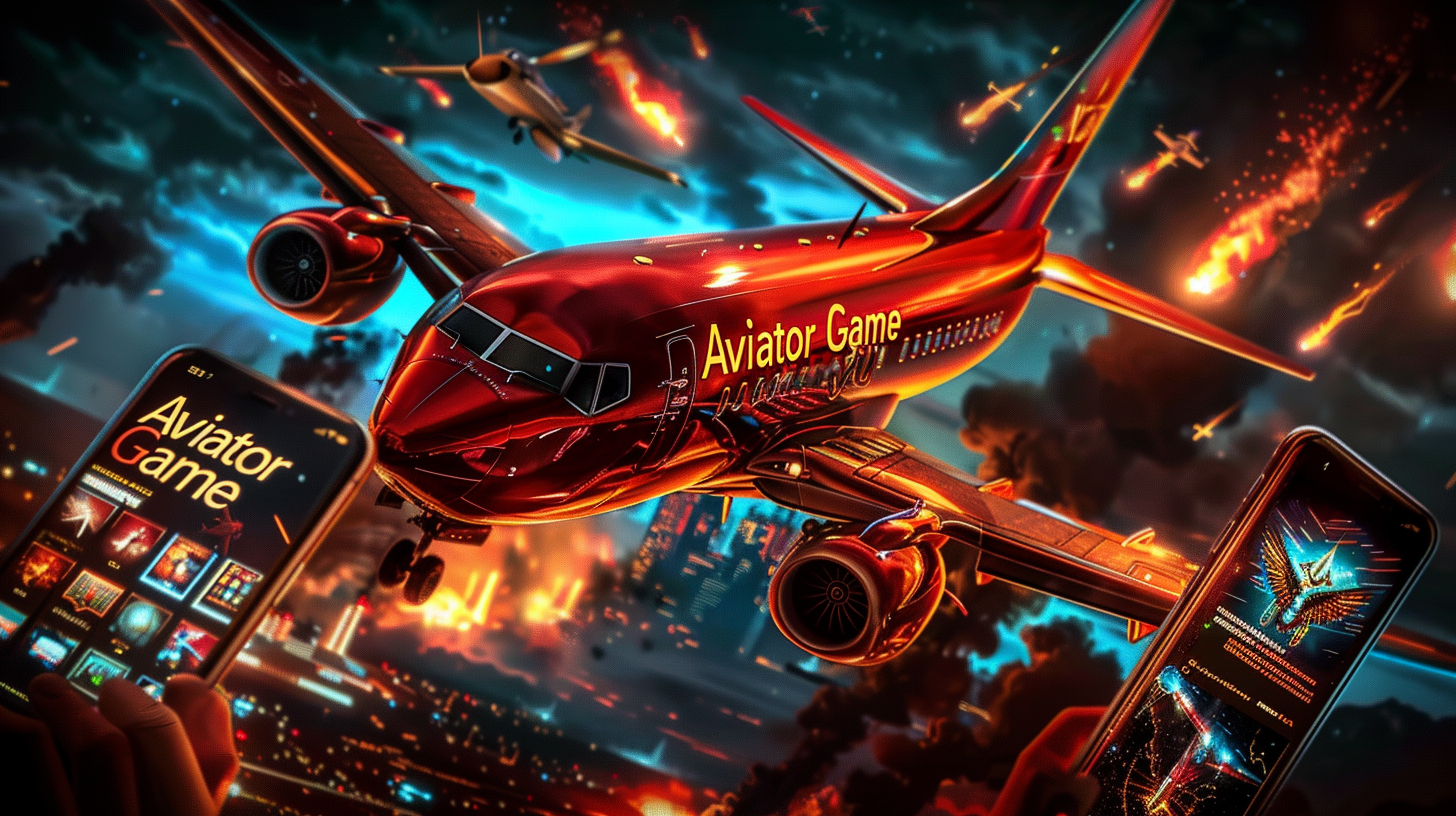 A red jet flying over a city in CK333 Aviator, showing the game’s thrill.